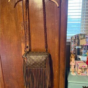 Stylish Brown Fringe Crossbody Bag
